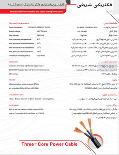 کابل لاستیک 16*3
